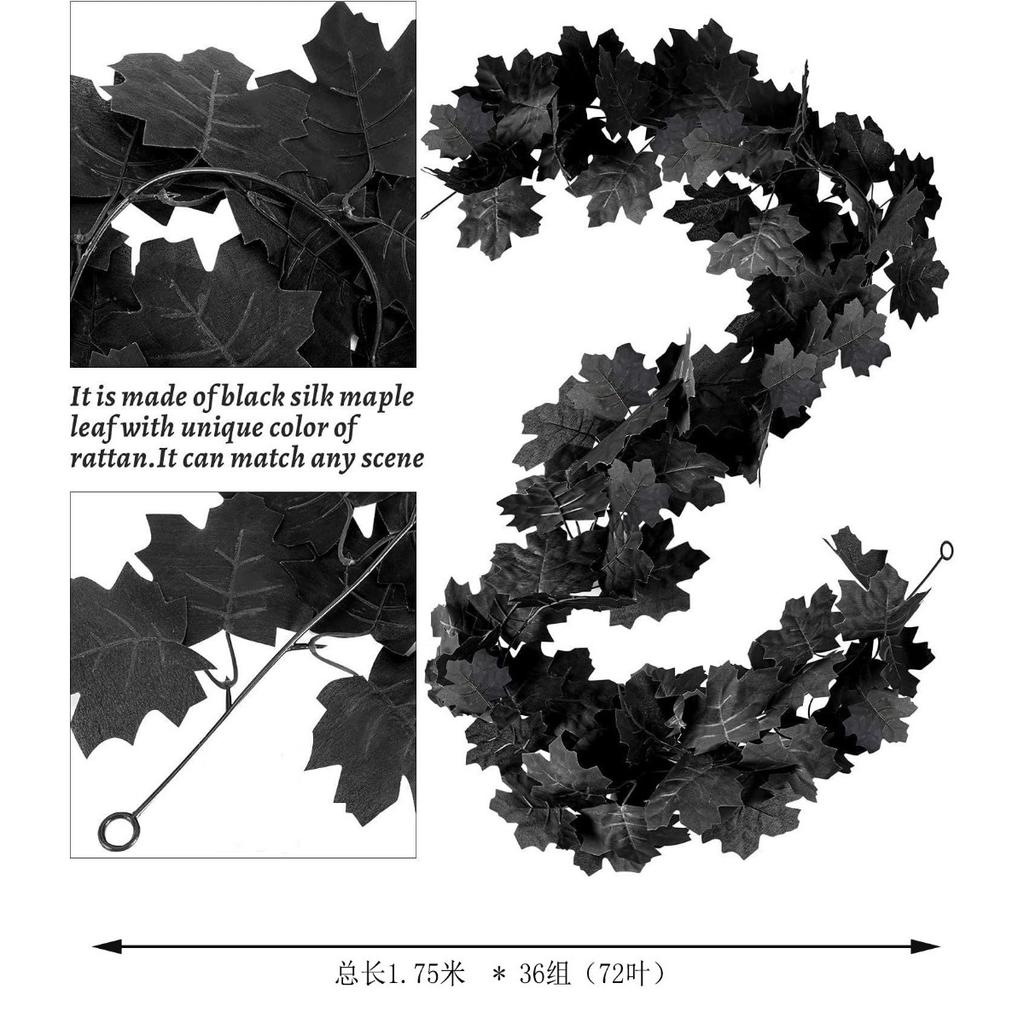 Autumn Maple Leaf Skewer Decoration (large and Small Double Leaves), Halloween Party, Thanksgiving Porch Decoration (excluding Batteries), Christmas