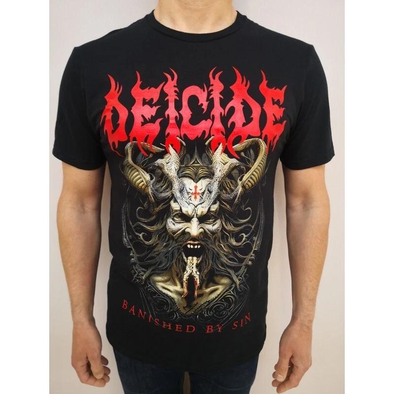 Deicide  Banished By Sin  Black T-Shirt death morbid angel L