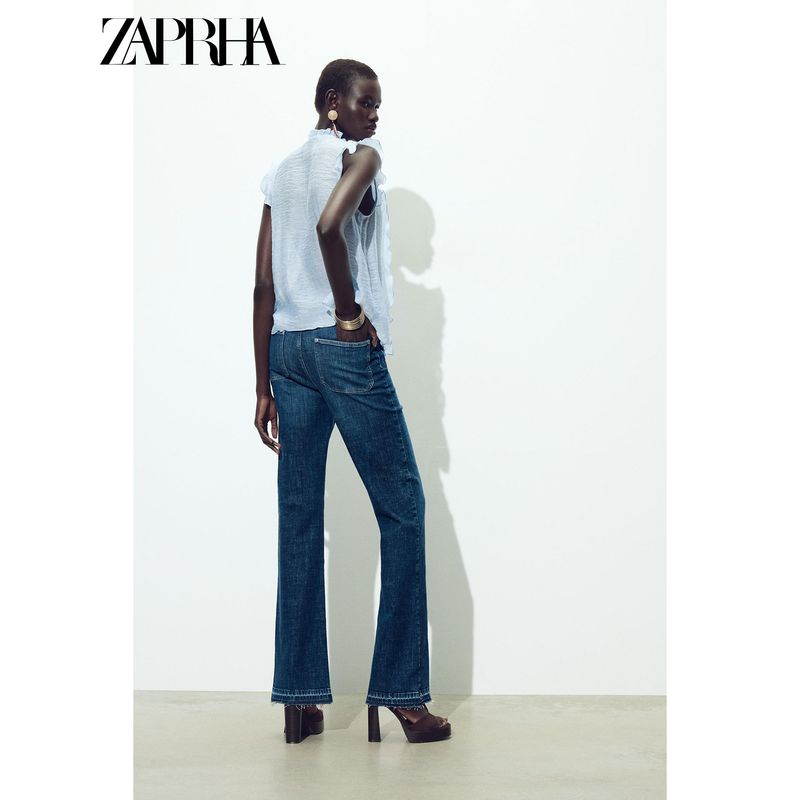 Zaprha 2025 Summer New Sweet Loose Laminated Decorative Drape V-neck Sleeveless Top 5029108