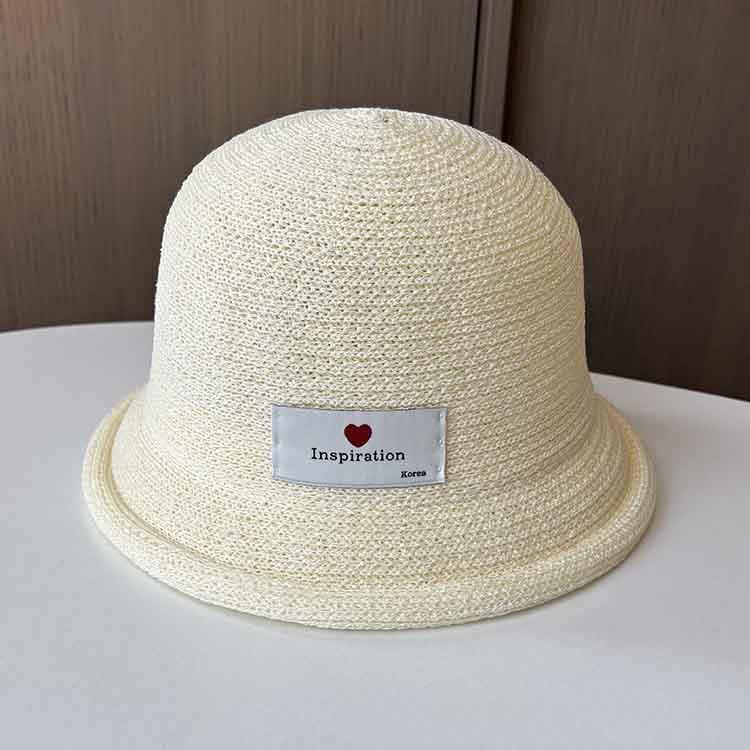 French Retro Bowler Hat Spring and Summer Thin Breathable Bucket Hat Foreign Style Young Basin Hat Women's Sunscreen Hat