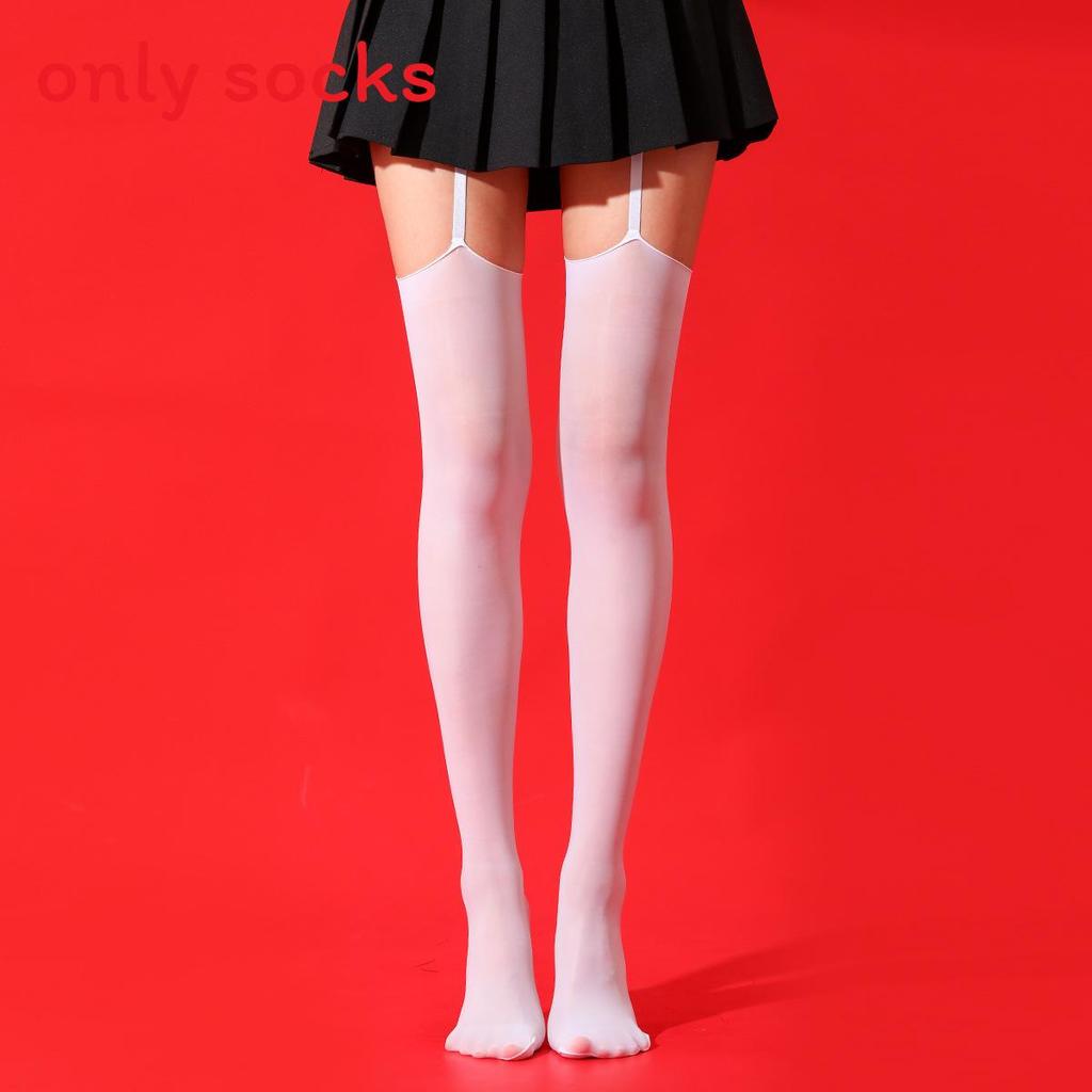 Nylon Sheer Tights With Lace Straps For Nightclub And Summer Wear For Women