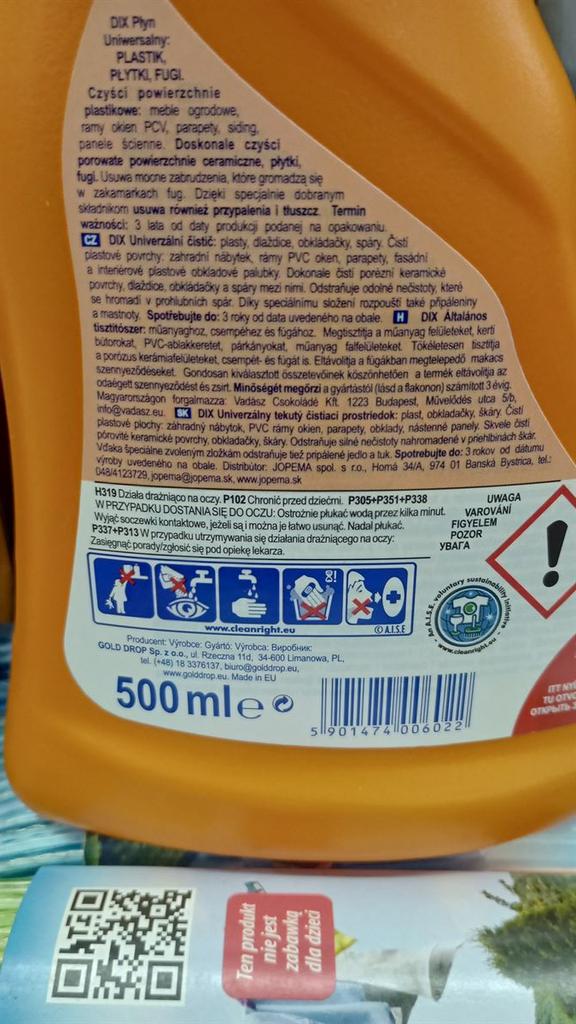 Dix grout and plastic cleaner 0.5 l