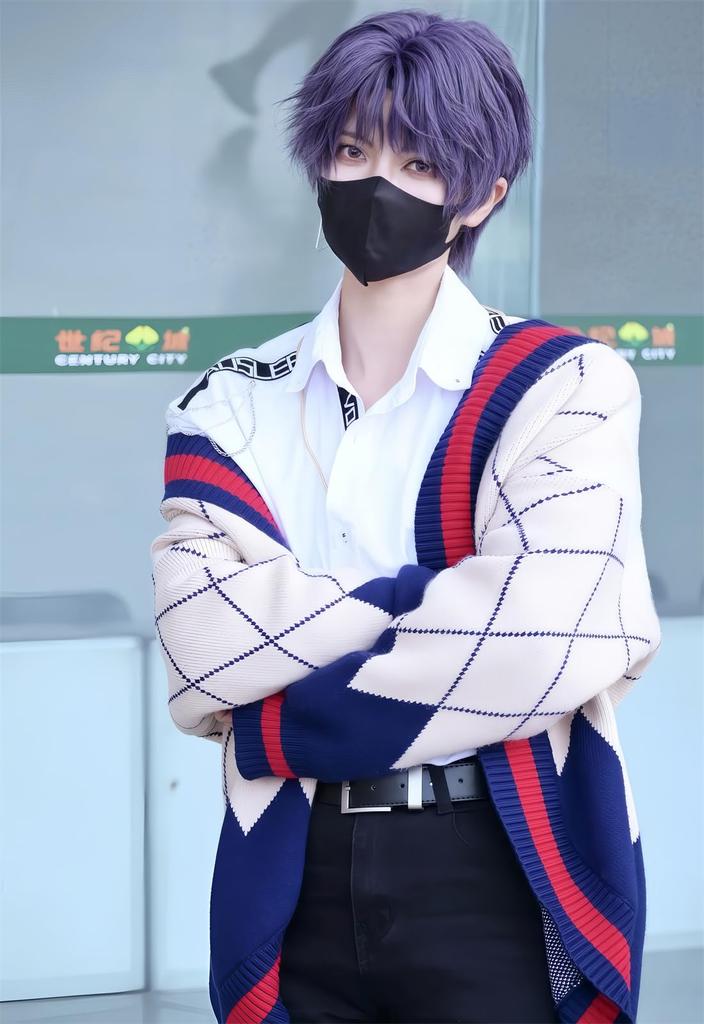 Koi to Miku Homura Cosplay Male Koi Miku Cosplay Knit Cardigan Popular Game Costume Size [NOKIJP] Cosplay, Costume, Protagonist, Protagonist, Set,