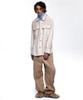 Aleseueseussi Incision Jacquard Mixed Pants - Beige