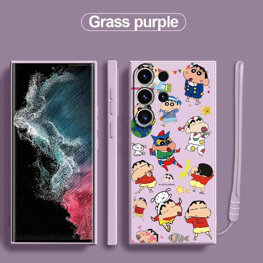 Fashion Crayon Shin-chan Case for Samsung Galaxy S25 S25Edge S21 Plus S23 Note 20 10 Ultra S20 FE S22 S24 Ultra Phone Cover