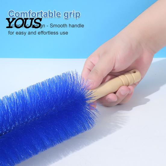 Energy Efficient Dust Brush Fan Cleaning Brush, Reusable Collector, Non-Detachable Bendable Design, Cobweb Remover Multifunctional Removal for Blinds
