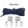 1Pair Lock Shoe laces Without ties Metal Buckle Laces Round Elastic Laces Sneakers Kids Adult No Tie Shoelaces Shoes Accessories