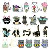 Cute Cat Brooch Kitten Series Metal Badge Small Animal Alloy Clothes Bag Accessories Decoration
