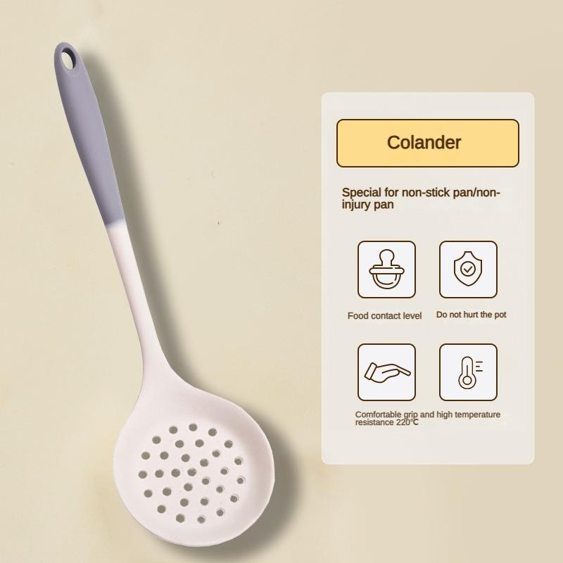 1/2/3/4set Grey white silicone spatula soup spoon set non-stick pan cooking tools kitchen cooking kit