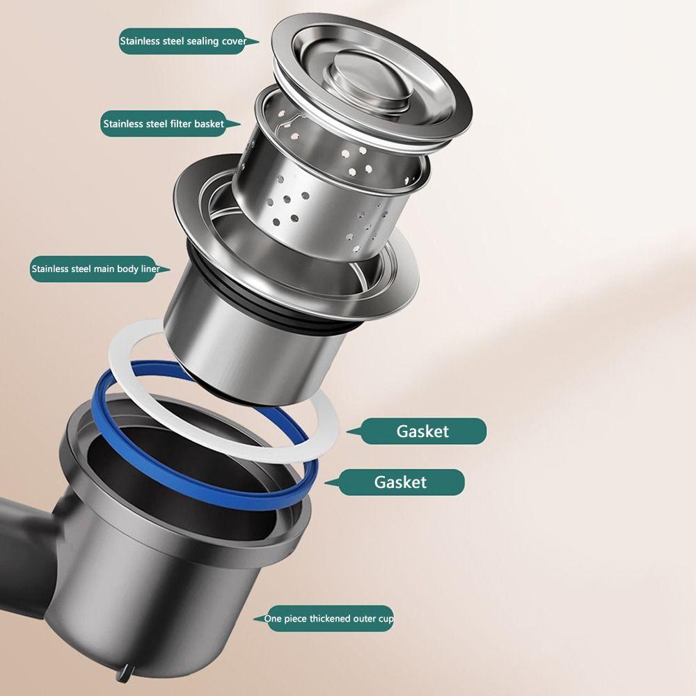 Anti Odor Sink Drainage Pipe Anti Clogging Easy Installation Drain Pipe Set Flexible Design Extension Set Retractable Downspout