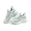 Skechers Mesh Comfortable Versatile Wear-Resistant Breathable Height-Increasing Low-Top Dad Shoes Women sneaker White Green 117520-SAGE