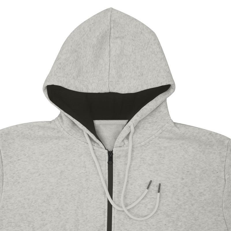 Sweat à capuche unicolore pour homme pour l'automne et l'hiver Doublé polaire pour la chaleur et le confort Hoodie à manches longues pour homme