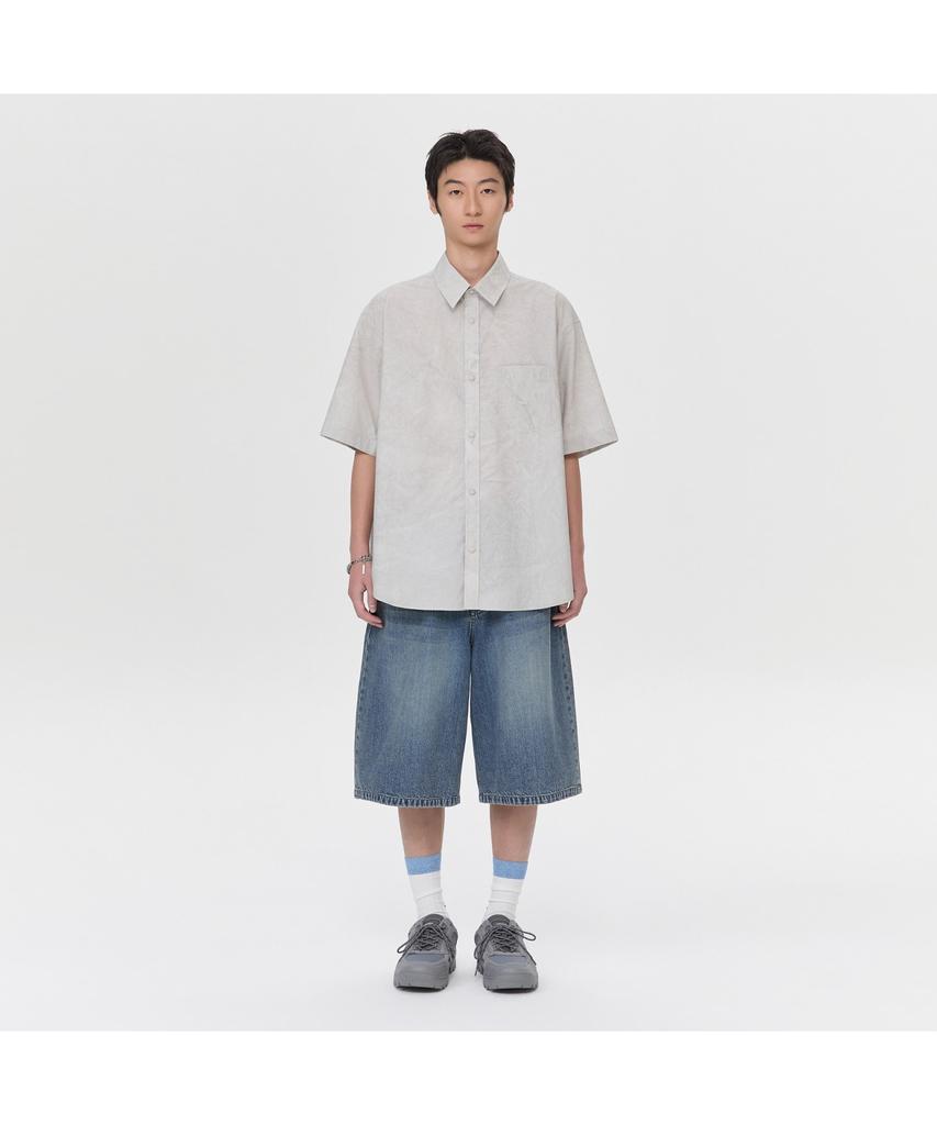 Keoseuuteommellou Blue Denim Bermuda Shorts Cwpam26373Bux