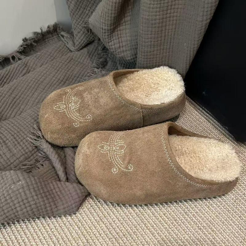 

Sycamore Shadow Wood 2025 осень и зима новая овечья шерсть на платформе кэжуал полусапоги Boken женские теплые хлопковые тапочки 40 хаки