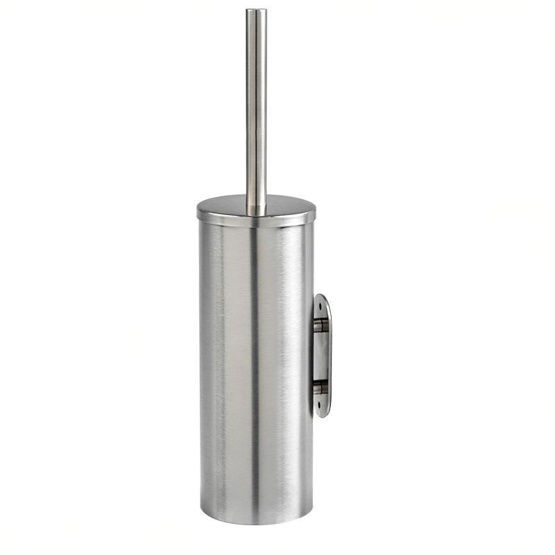 Stainless Steel Wall-Mounted Toilet Brush Set, Punch-Free & Odor-Proof.