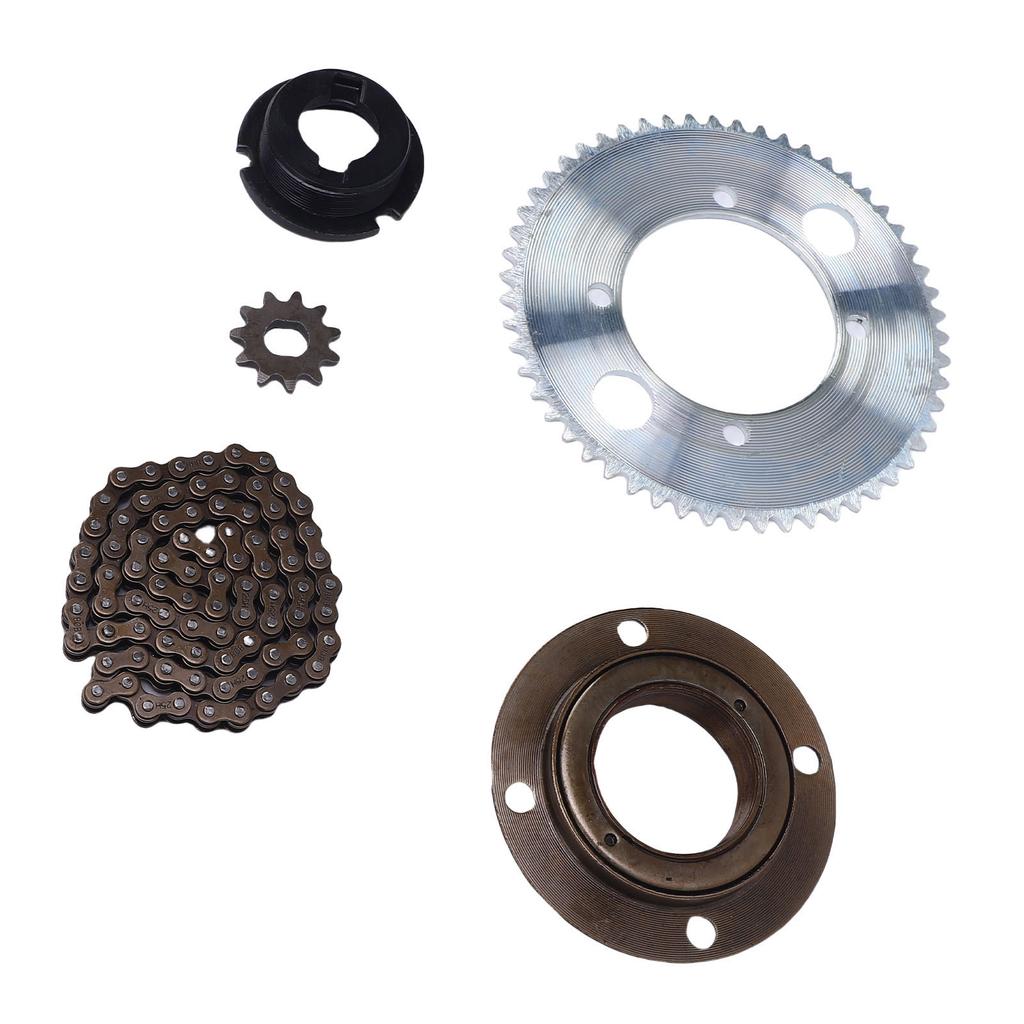 25H 82 Links Chain 25H 10mm Hole 11T Sprocket 55T4 Hole Sprocket Flywheel Adapter Set for