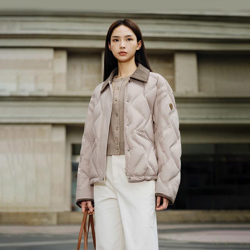 Tanboer Women's Lightweight Short Lapel Down Jacket TB5330228A