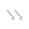 S999 Pure Silver Minimalist Women's Earrings – Small Bean Ear Bone Studs, Anti-Blocking Design for Commuting