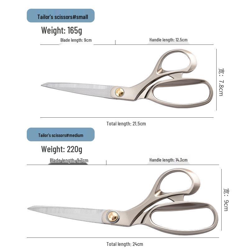Ganzstahl-Edelstahl-Schneiderschere: Große Stoff- und Nähschere für den Haushaltsgebrauch