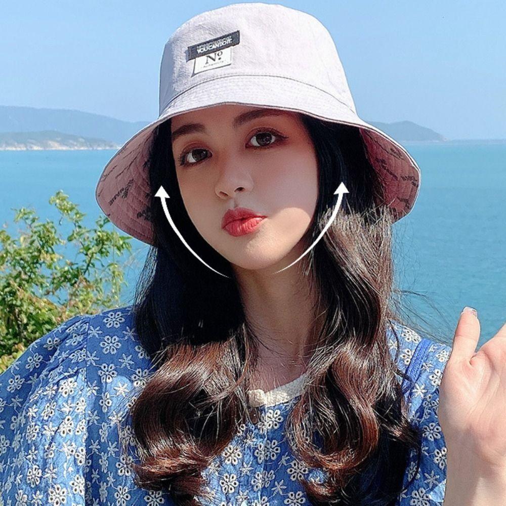 Double-Sided Wear Panama Hat Sunscreen Fishermen Cap New Visor Hat  Women