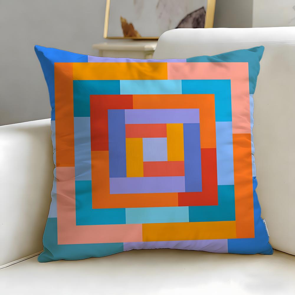 Bohemian pattern Cushion Cover Soft EasyWash Pillow Case Versatile for Couch Bed Travel and Office