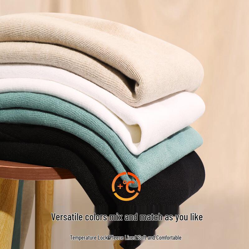 GLM Men's Winter Plus Velvet Half-High Collar Knitted Sweater