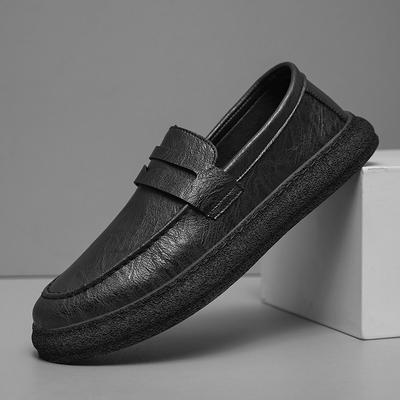 Frühling Herbst Leder Slipper zum Hineinschlüpfen Mode Schuhe Outdoor Casual Klassiker Lässig Atmungsaktiv Fahren Herrenschuhe männliche Mokassins