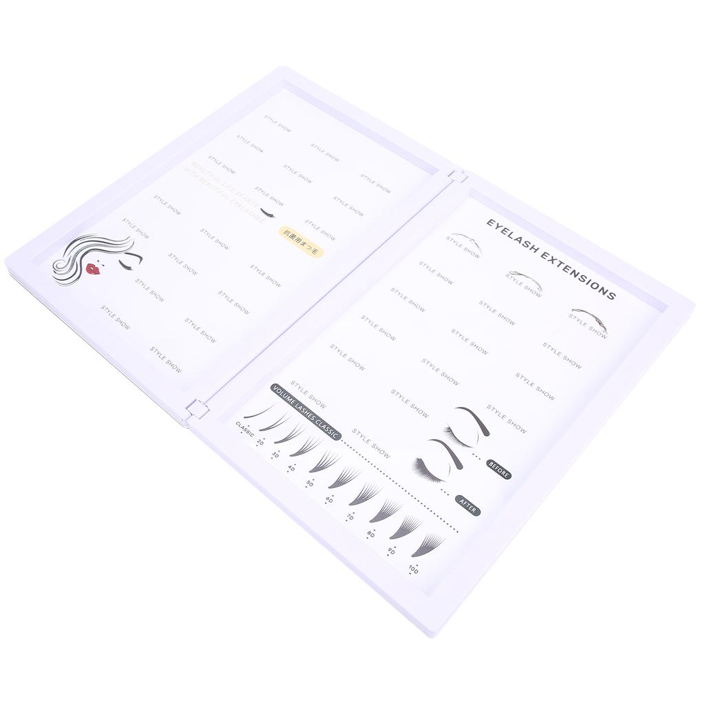 Professional False Eyelashes Display Book Organizer Waterproof Makeup Eyelash Display Board