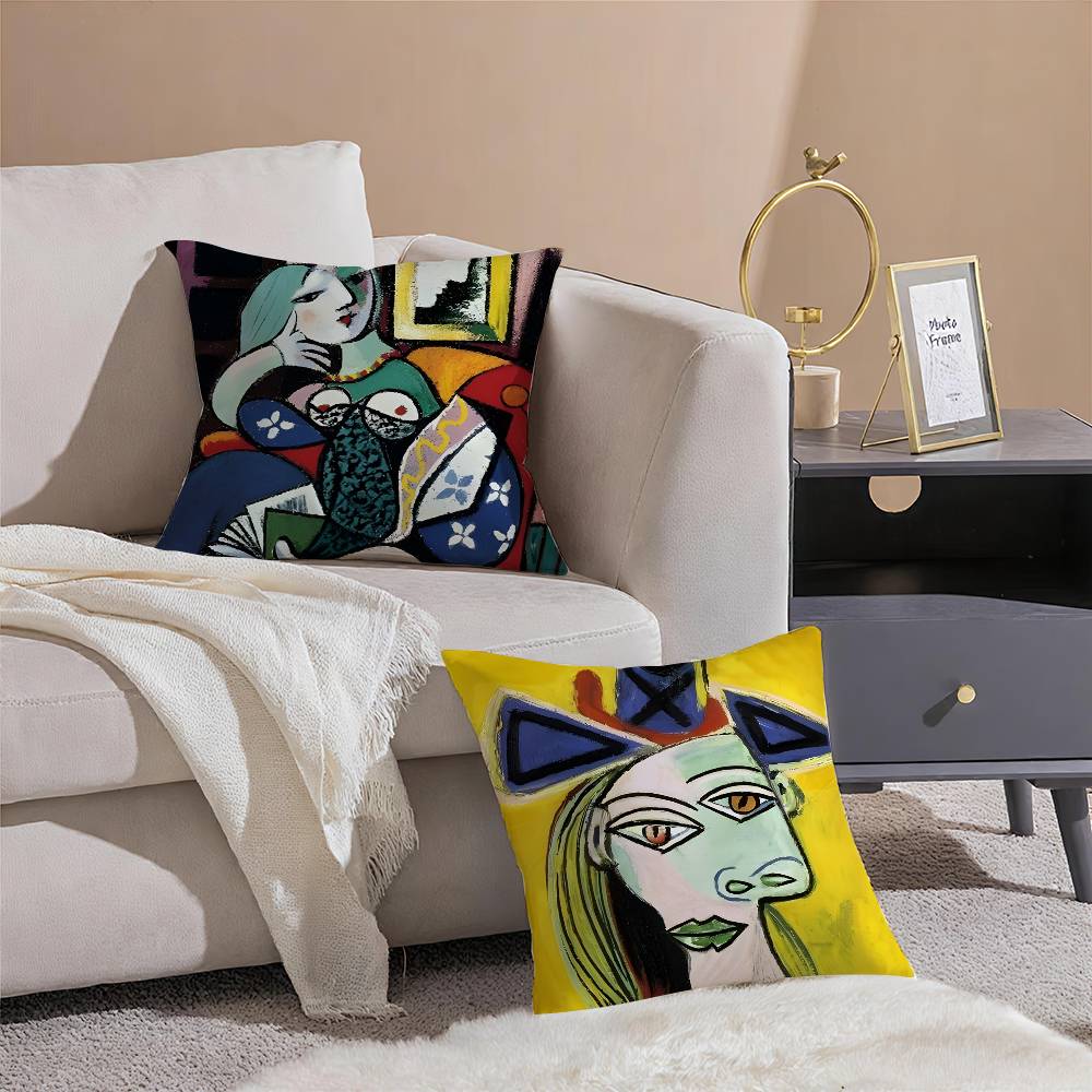 Legendarna Sztuka Artysta P-Pablo Picasso-MT Poszewka z Nadrukiem Poszewka na Poduszkę Pokrycie na Poduszkę na Sofę do Salonu Dekoracja Pokoju w Sypialni