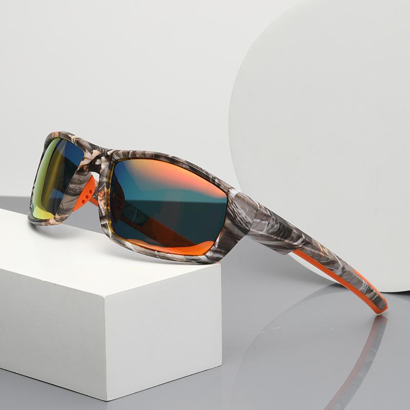 New Men Sport Sunglasses Polarized Square Frame Camouflage Sun Glasses Golf Driving Fishing Cycling Skiing Sun Eyeglass Uv400