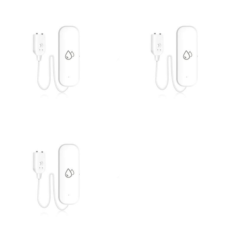 A96I-3X Tuya Zigbee Water Sensor Alarm Water Leak Detector Flood Alert Overflow Security Alarm System Works