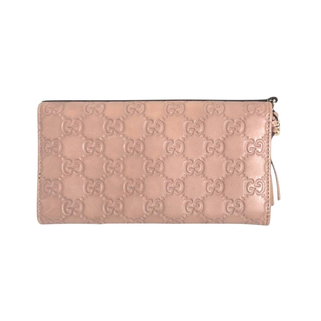 GUCCI Guccisima GG Long Wallet purse leather pink Women  323396 Used