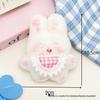 Handmade Plush Bunny Keychain: Cute Squeaky Pendant Ornament