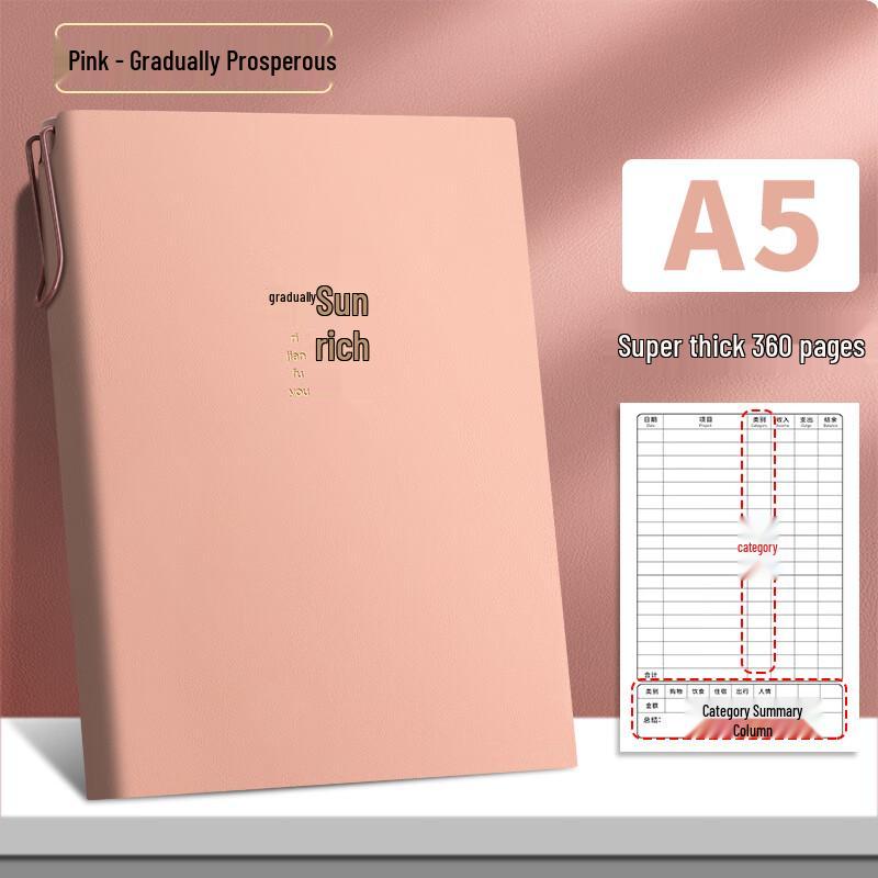 Ujia A5 Cash Journal & Daily Ledger Notebook