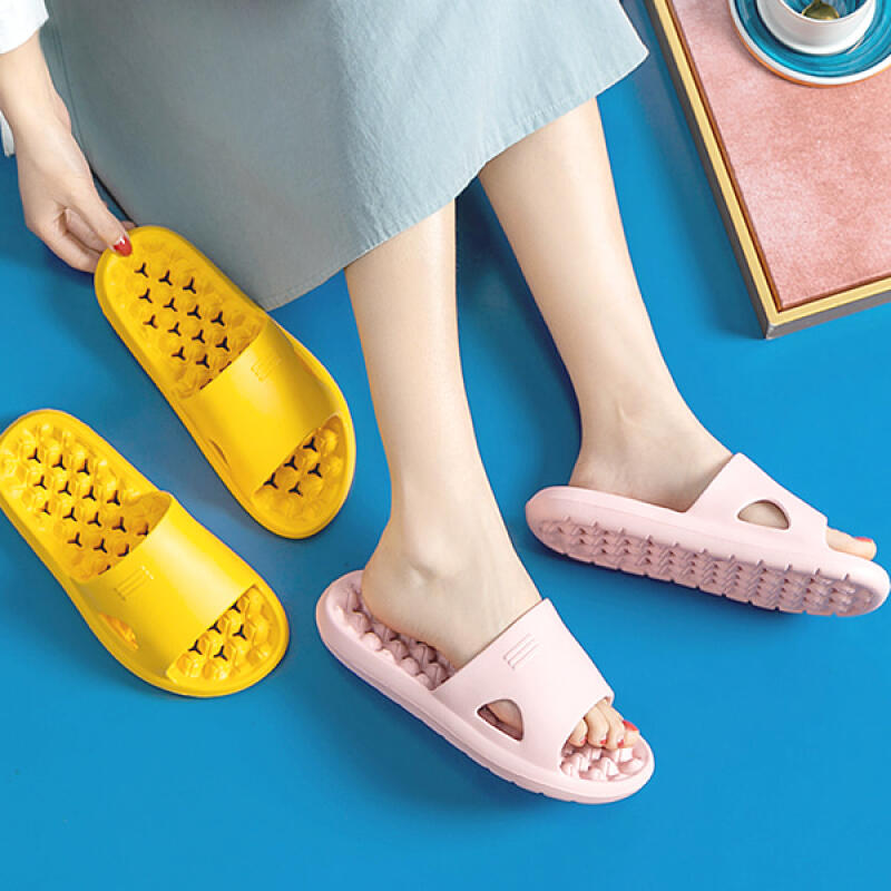 

Home Bathroom Non-Slip Low Instep Water-Draining EVA Slippers LS710 gray