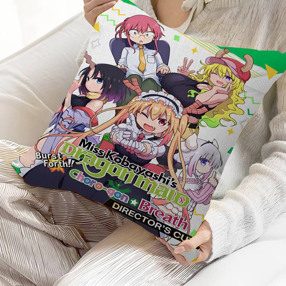 Miss Kobayashis Dragon Maid Cm Cushion Cover Pillow Cover Decor Pillowcase Home Pillowcase for Couch Pillow