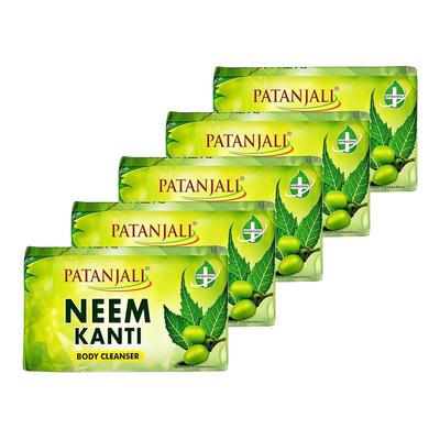 Neem Kanti Herbal Body Cleanser Soap Pack Of 5 X 75 G Bars Moisturizing Deep Cleansing Soap For Soft Smooth Skin