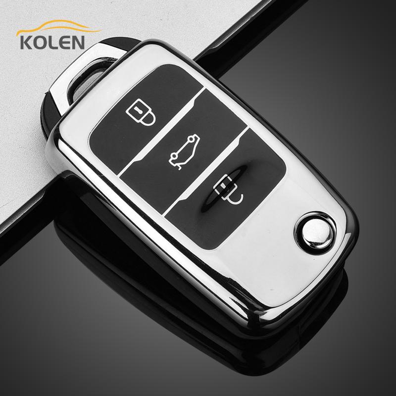 Soft Tpu Car Remote Key Case Cover Protective Shell Fob For Changan Cs15 Cs35 Cs75 Ev E-Star Eado Raeton V3 V5 V7 Accessories