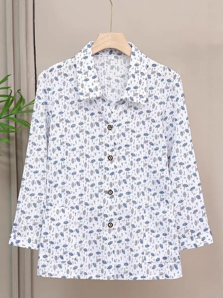 Floral Summer Shirt for Women In Their 60s and 70s