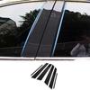 For Volvo S60 2019-2024 Carbon Fiber PC Window Center BC Pillar Cover Trim 6PCS