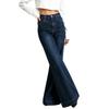 Women's Casual High Waist Wide Leg Flared Jeans