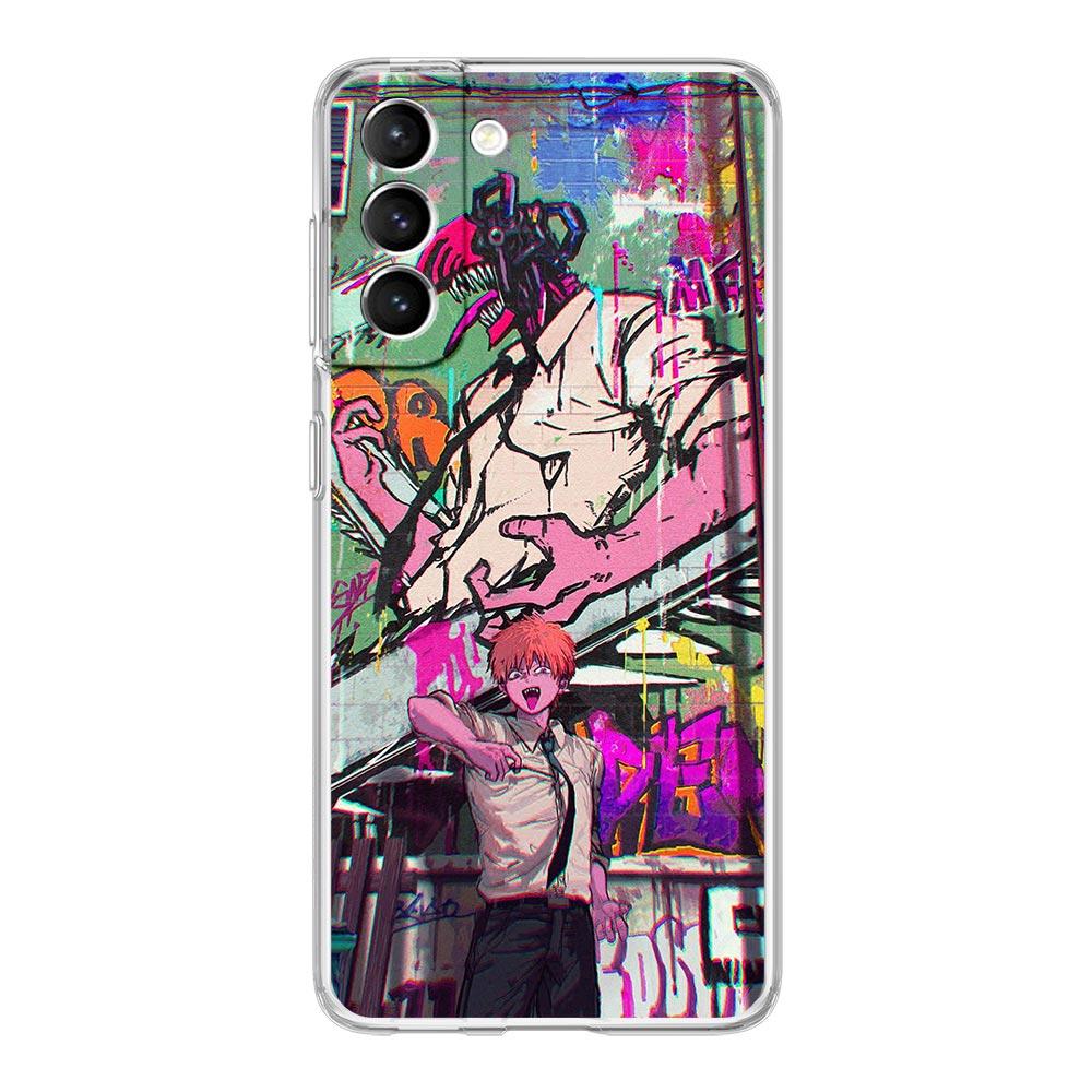 

Чехол для телефона с изображением человека-бензопилы для Samsung Galaxy S22 5G S20 Ultra S21 FE 5G S10E S9 S8 S10 Plus Note 20 10, прозрачная силиконовая задняя крышка Note 10 Plus