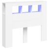 Vidaxl Wezgłowie Łóżka Z Led, Białe, 120X18,5X103,5 Cm