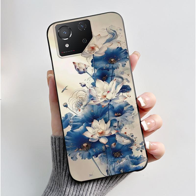 Casing For Asus ROG Phone 8 Phone8 ROG8 Pro Case Luxury Dragon Cute Cool Boys Girls Slim Black Matte Soft TPU Back Protect Cover