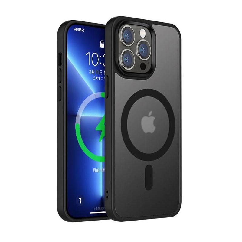 

Magnetic for iPhone 16 Pro Max Compatible with MagSafe Slim Translucent Matte Shockproof Phone Cover iPhone16 чёрный