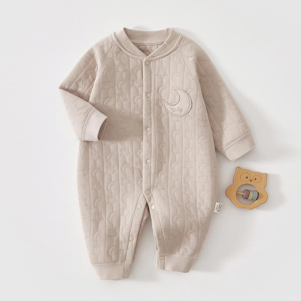 Baby Autumn Winter Romper Cotton Quilted Onesie Warm Newborn Infant Crawling Clothes Sleepwear