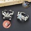Fashion Rotating Star Ring For Women Girl Silver Color Trend Zircon Rotatable Open Ring Drop Shipping Party Gift