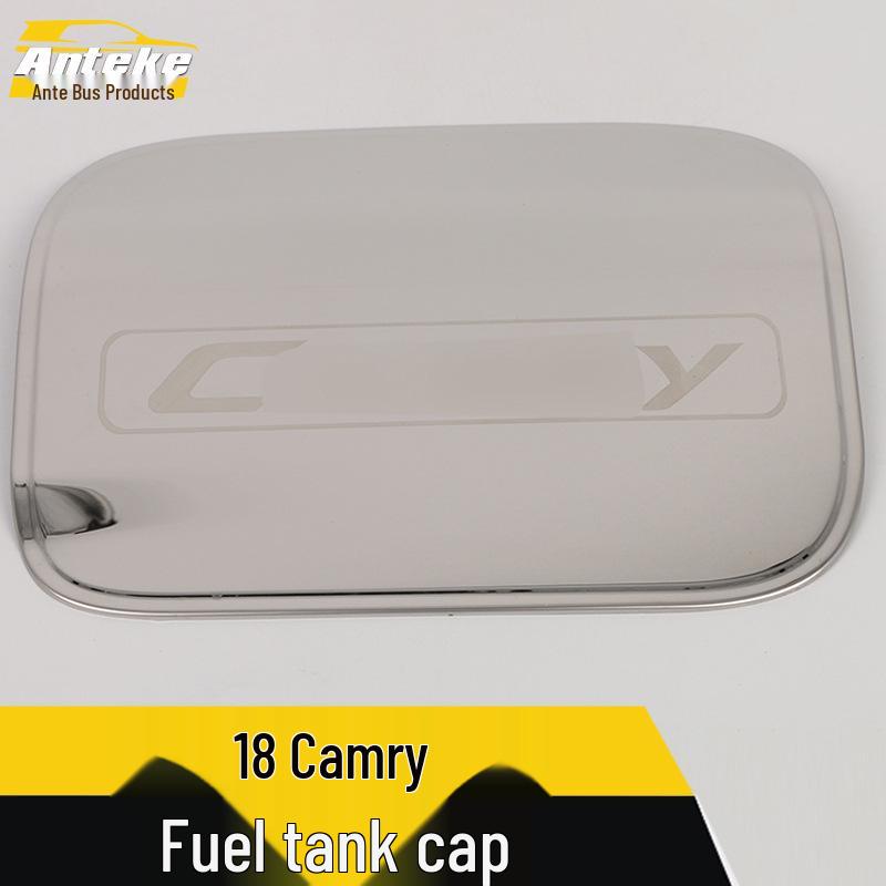 Fuel Tank Cap Decorative Cover for 18 Camry Models - Electroplated Sticker Accessory