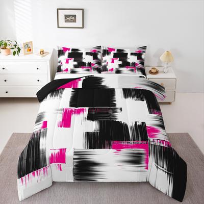 Homewish Aesthetic Ombre Duvet Cover Set, Chic Oil Painting Bedding Set, Hippie Graffiti Quilt Cover Set, Minimalist Room Decor