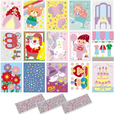 Clickclack Crystal Sticker Set of 15 Pieces Montessori Educational Educational Toys 3D Glitter Stickers